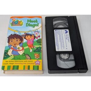 Dora the Explorer Meet Diego VHS Tape 2003 Nick Jr. Nickelodeon Cartoon Show